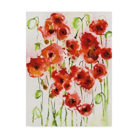 Melissa Averinos 'Abundance Red Flowers' Canvas Art,18x24